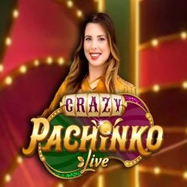Crazy Pachinko slot logo by Evolution at SpinSahara Casino