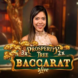 Prosperity Tree Baccarat online game logo by Evolution on spinsaharacasino.eu