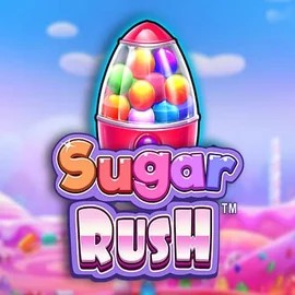 Sugar Rush slot logo by Pragmatic Play at SpinSahara Casino
